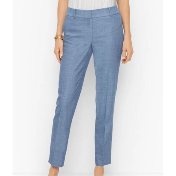 Talbots Pants - Talbots Hampshire Ankle Pants - Tidal Texture